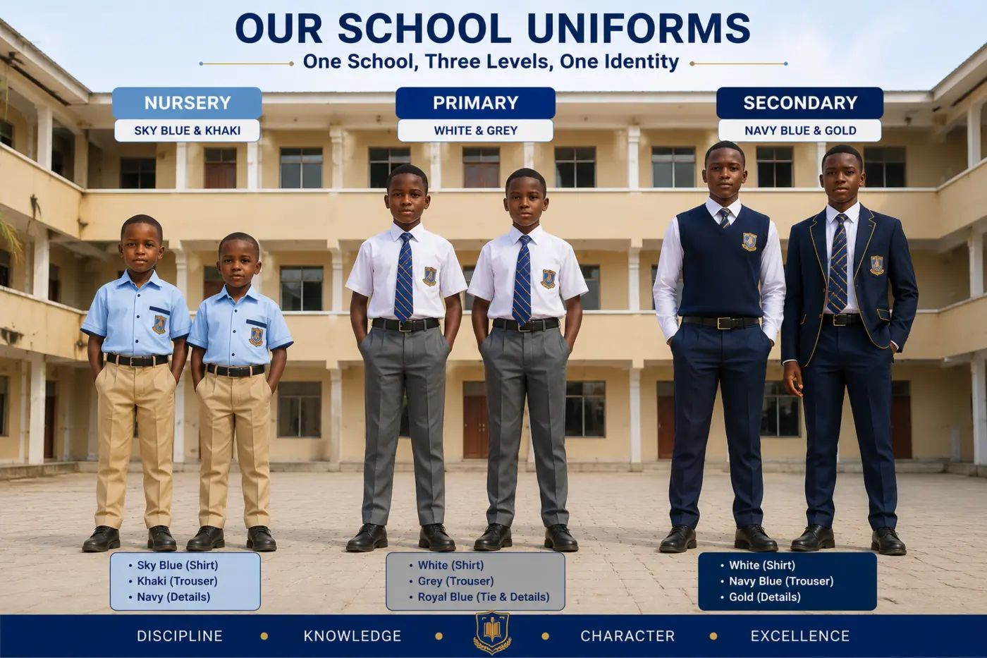 HAWAII School uniform guide for boys