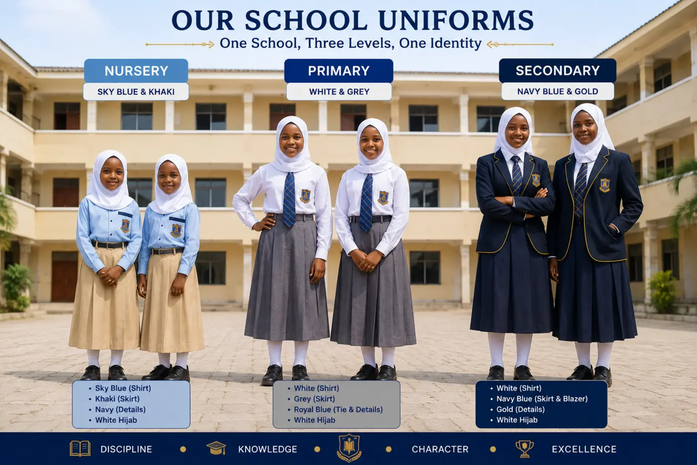 HAWAII School uniform guide for girls